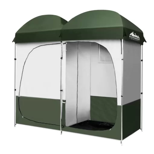 Portable Double Outdoor Camping Tent with Shower and Toilet.