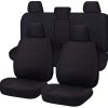 Toyota Hilux Dual Cab Utility Seat Covers - Black (08/2015-On)