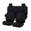 Black Seat Covers for Nissan Navara D40 Dual Cab.