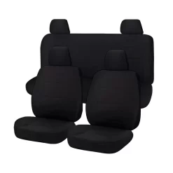 Black Seat Covers for Nissan Navara D40 Dual Cab.
