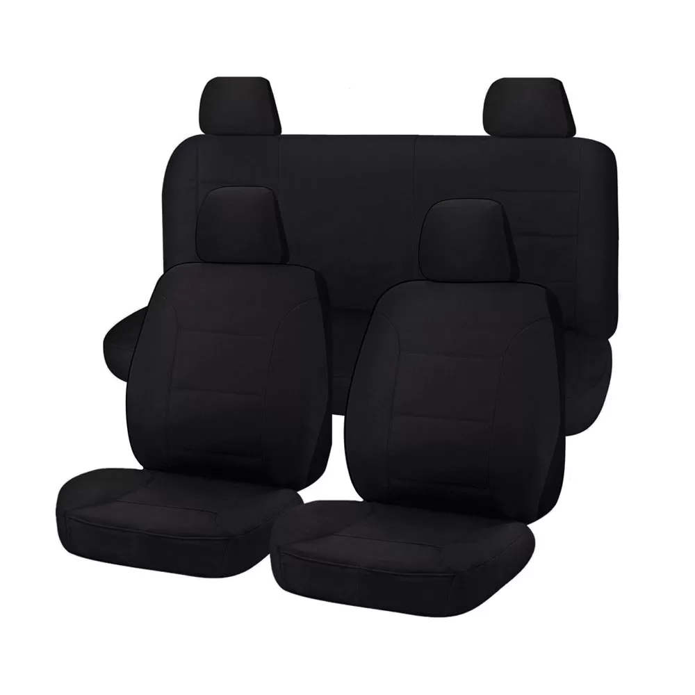 Black Seat Covers for Nissan Navara D40 Dual Cab. 1 Black Seat Covers for Nissan Navara D40 Dual Cab.