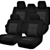 Seat Covers for TOYOTA CAMRY ASV50R 12/2011 - 12/2017 4 DOOR SEDAN FR BLACK PREMIUM