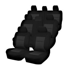 Premium Black Seat Covers for Toyota LandCruiser 200 Series - 8 Seaters SUV/Wagon.