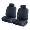 Universal Grey Suede Rear Seat Covers - Prestige Quality