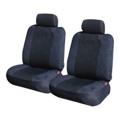 Universal Grey Suede Rear Seat Covers - Prestige Quality