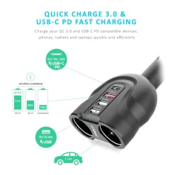 Alternative view of 4 Port USB Car Charger with QC 3.0 Technology