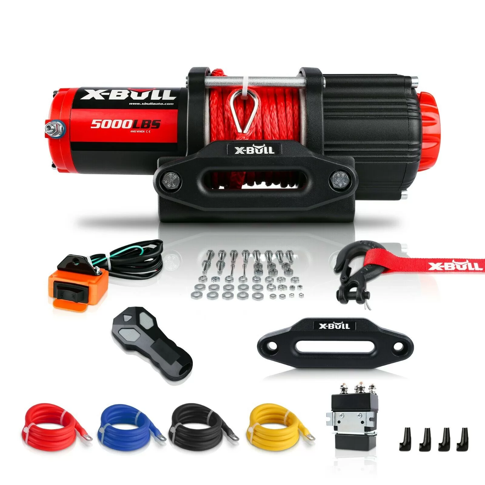 X-BULL Electric Winch: 5000lbs Power with Synthetic Rope for ATVs, UTVs, Boats and 4WDs 10 X-BULL Electric Winch: 5000lbs Power with Synthetic Rope for ATVs, UTVs, Boats and 4WDs - Image 10