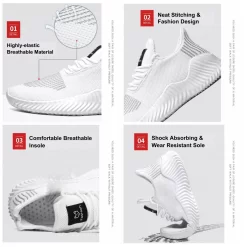 Men's Breathable Non-Slip Outdoor Sneakers (US9.5) in White 10 V213 SN556 A WHT43 V10uLLT 1 jpg