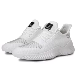 Men's Breathable Non-Slip Outdoor Sneakers (US9.5) in White
