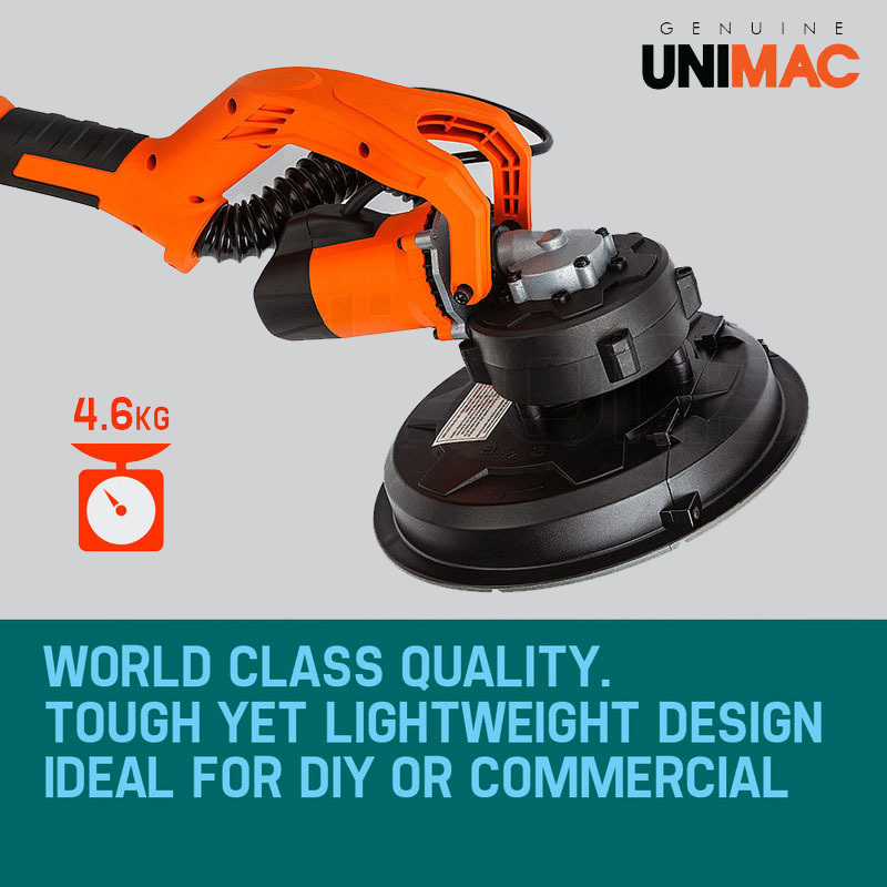 UNIMAC 1800W Drywall Sander Plaster Wall Gyprock Automatic Vacuum