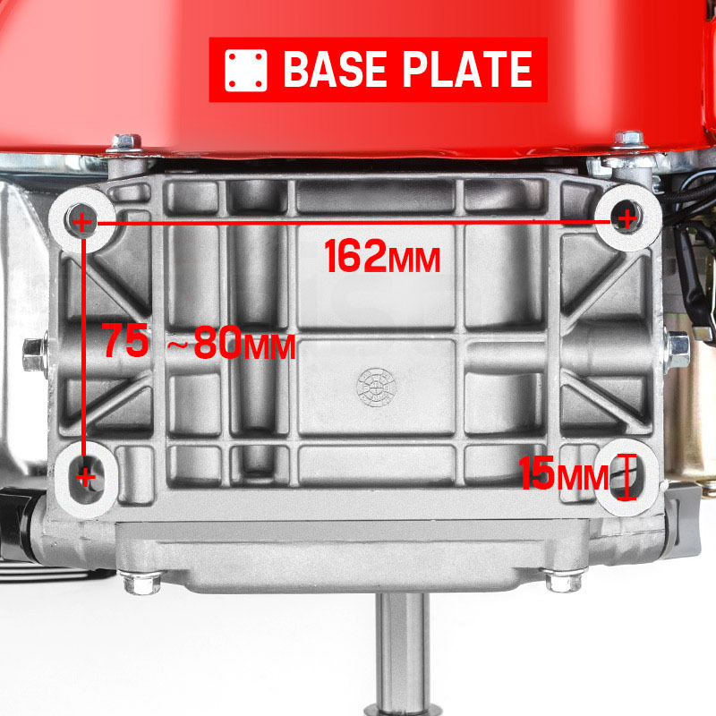 Baumr-AG Petrol Engine: 6.5HP, Electric Start, Horizontal Shaft ...