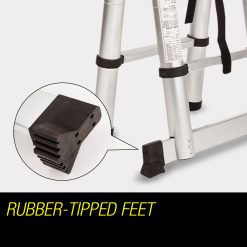 Bullet 4.4m Multipurpose Aluminium Telescopic Folding Ladder Alloy Extension Steps 14 V219 LDRTELBULA44A LDRTELBULA44A 05