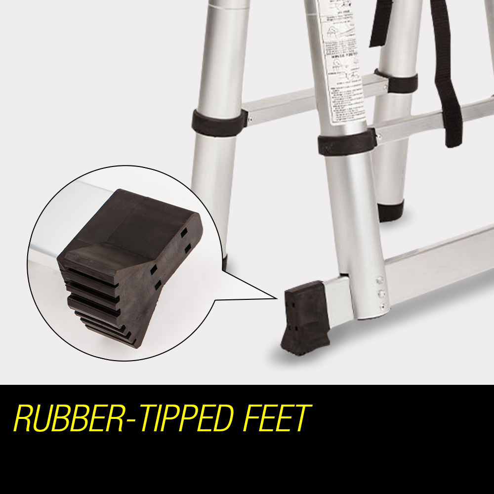 Bullet 4.4m Multipurpose Aluminium Telescopic Folding Ladder Alloy Extension Steps 6 Bullet 4.4m Multipurpose Aluminium Telescopic Folding Ladder Alloy Extension Steps - Image 6