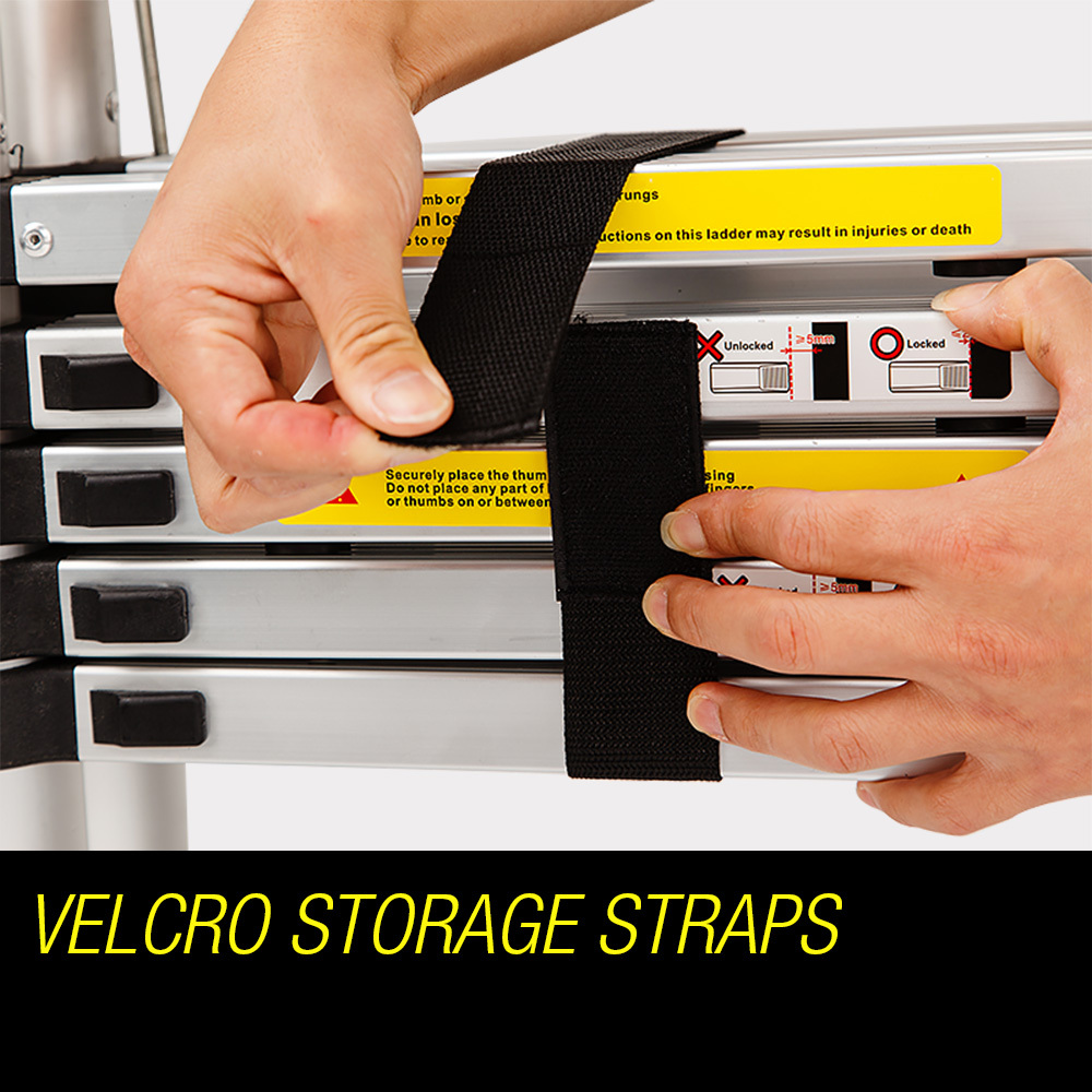 Bullet 4.4m Multipurpose Aluminium Telescopic Folding Ladder Alloy Extension Steps 9 Bullet 4.4m Multipurpose Aluminium Telescopic Folding Ladder Alloy Extension Steps - Image 9