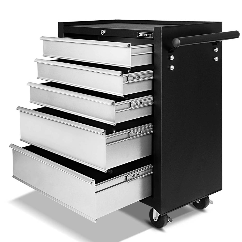 5-Drawer Tool Cabinet Trolley by Giantz - Black and Grey - Bugout Australia