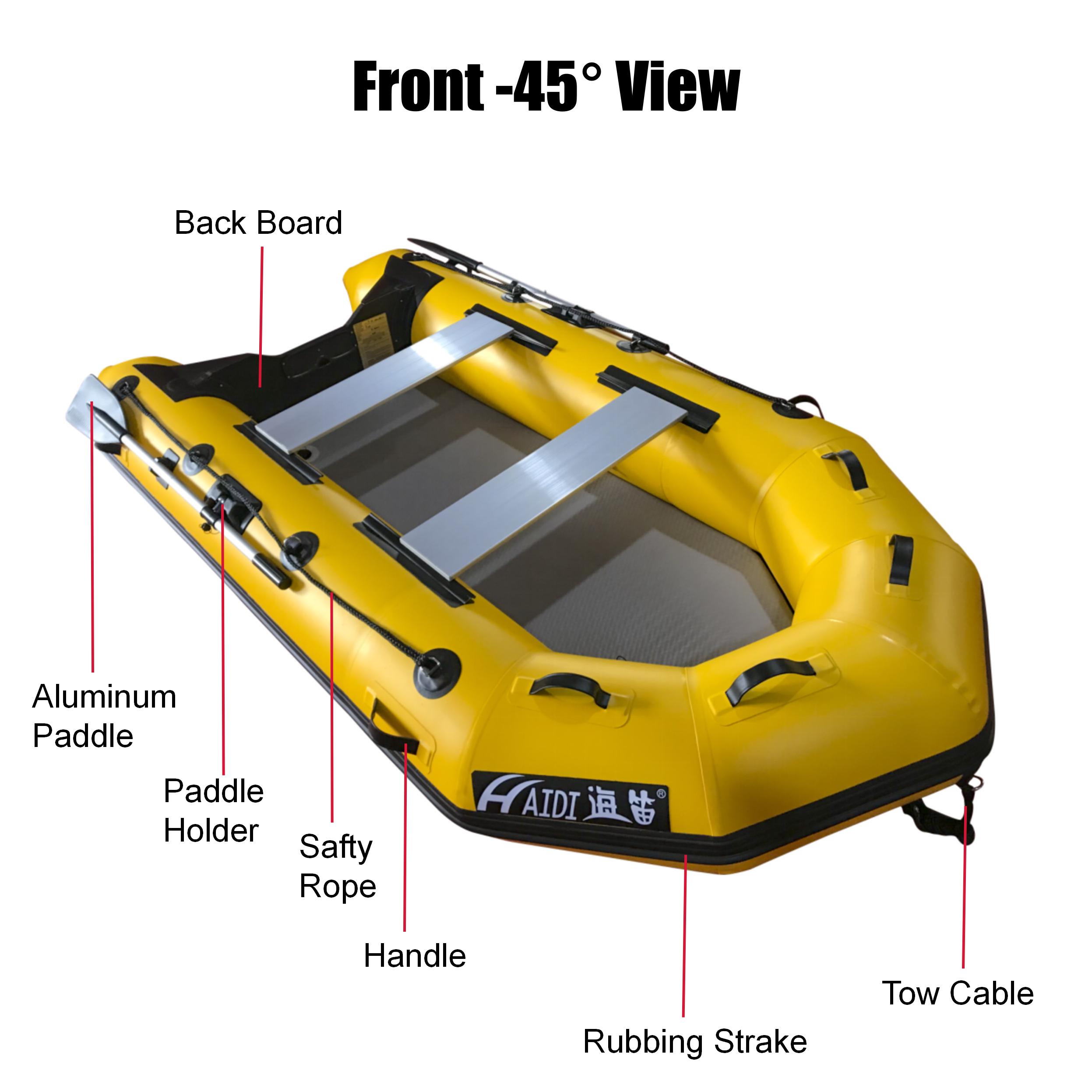 2.3m Inflatable Pontoon Rescue and Tender Boat in Yellow - Bugout Australia