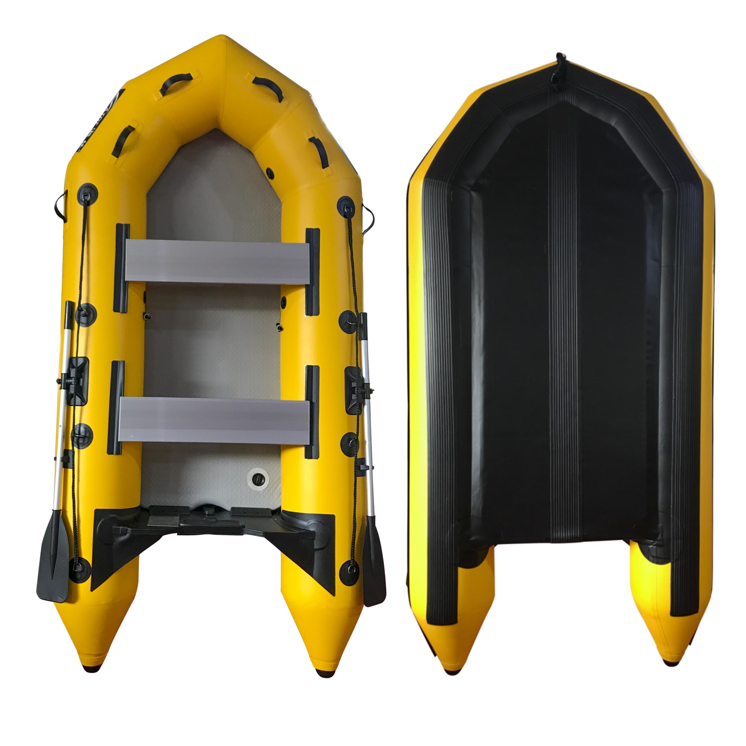 2.3m Inflatable Pontoon Rescue and Tender Boat in Yellow - Bugout Australia