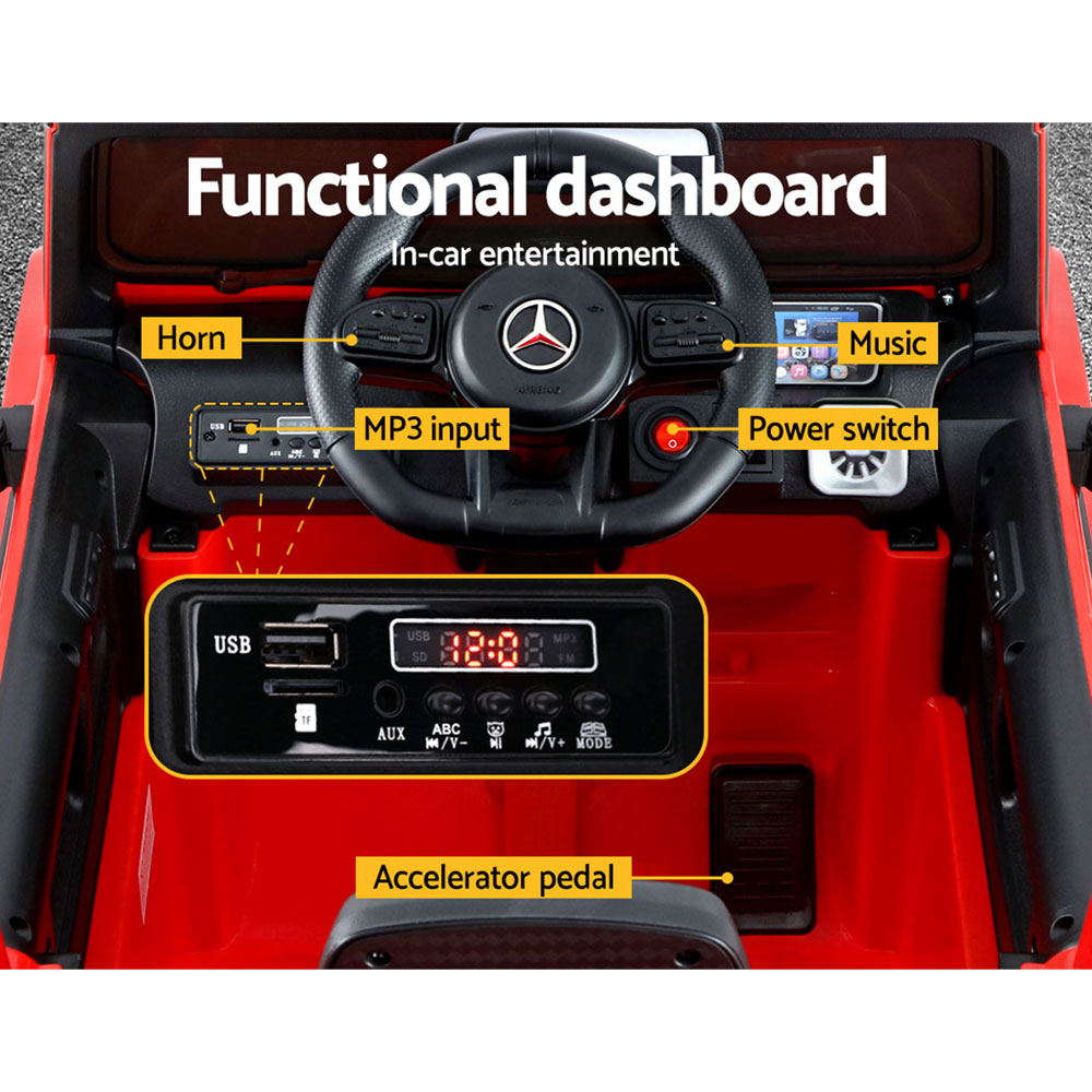 thumbnail image 2 of TCARAIWEN Mercedes-Benz Licensed 12V Ride-On Car – Black, Parent Remote, MP3 2 of 2