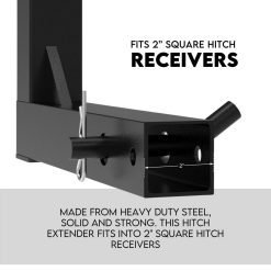 Tow Bar Hitch Mount Ladder Roof Rack Bar Extension Timber Kayak 9 V379 TOWLADER162002 66195 03