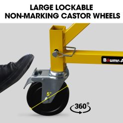 Baumr-AG Outrigger Wheel Set for Adjustable Mobile Scaffolding, 4pc 9 V219 LDRSCFBMRAOTG 74153 03