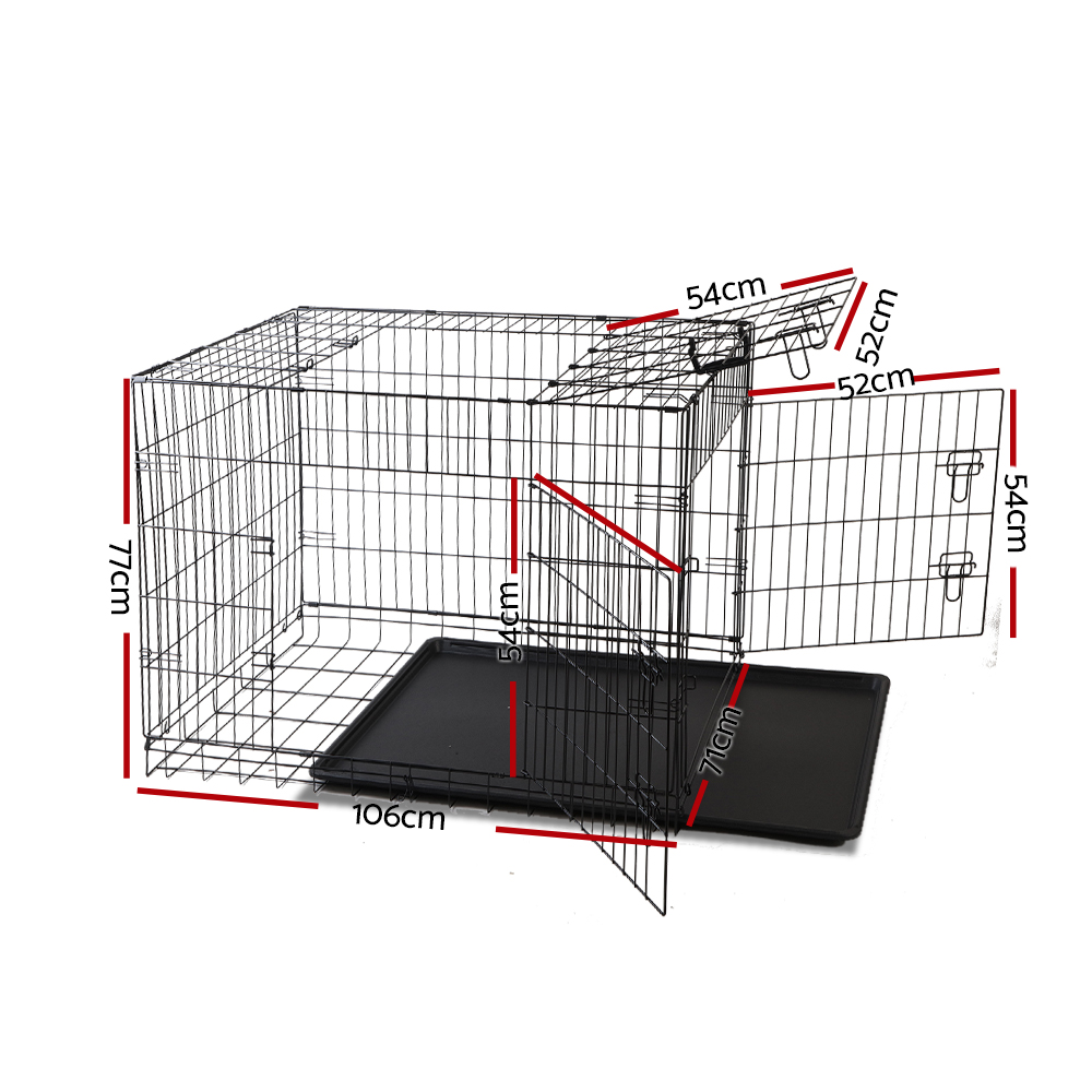 i.Pet 42" Dog Cage Crate Large Kennel 3 Doors Bugout Australia