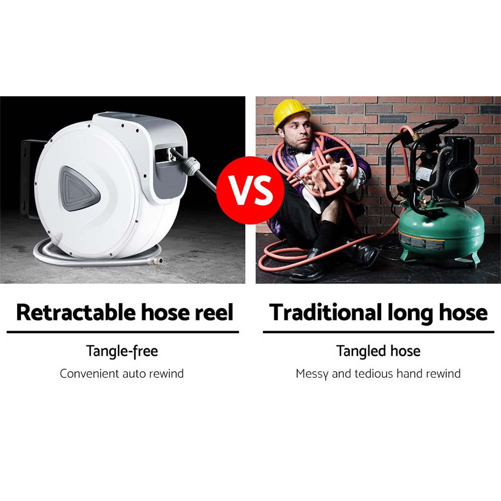 Giantz Air Hose Reel 10m Retractable Rewind Swivel Wall Mount Compressor Garage 5 Giantz Air Hose Reel 10m Retractable Rewind Swivel Wall Mount Compressor Garage - Image 5