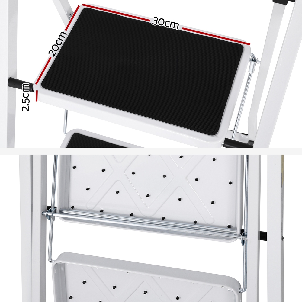 Giantz 2 Step Ladder Multi-Purpose Folding Steel Light Weight Platform 4 Giantz 2 Step Ladder Multi-Purpose Folding Steel Light Weight Platform - Image 4