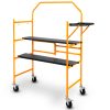 Mobile Scaffold Platform 226kg Load Steel Frame Folding