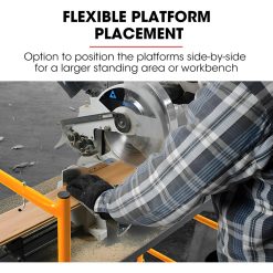 BAUMR-AG Mobile Scaffold Platform, 226kg Load, Steel Frame, Dual Height, Folding for easy Transport and Storage, Locking Castors, Tool Tray 17 V219 SCFMSCEQM10A 202508111521 06