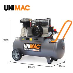 Alternative view of Unimac 70L Air Compressor 2.2kW 280L/min 116PSI
