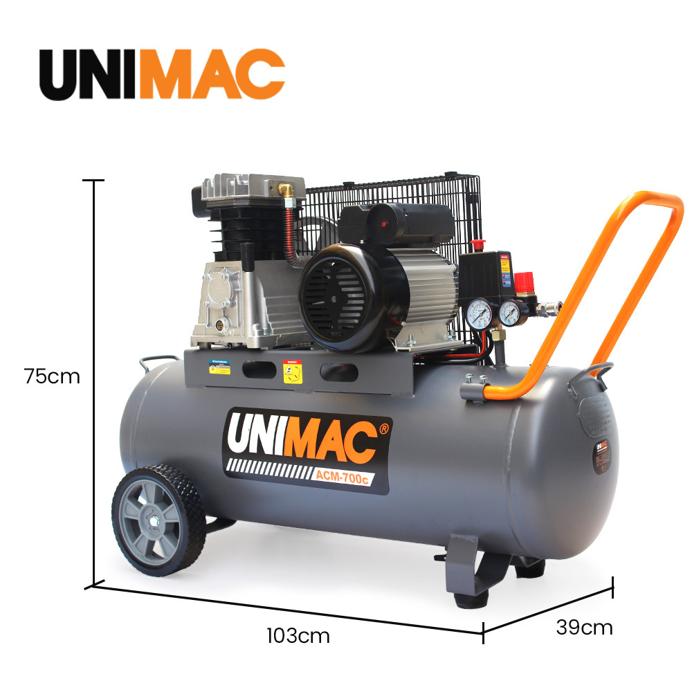 Unimac 70L Air Compressor 2.2kW 280L/min 116PSI 2 Unimac 70L Air Compressor 2.2kW 280L/min 116PSI - Image 2