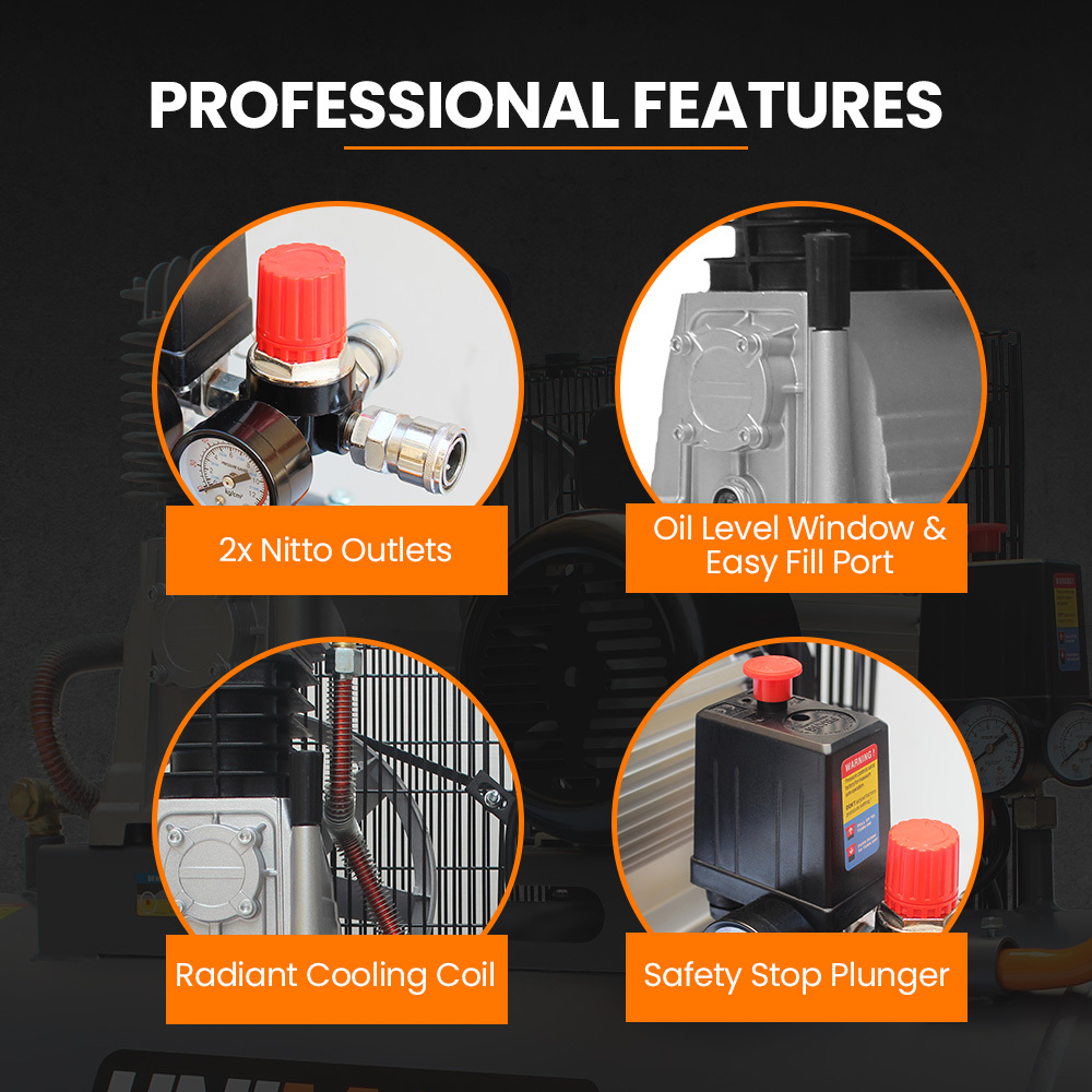 Unimac 70L Air Compressor 2.2kW 280L/min 116PSI 10 Unimac 70L Air Compressor 2.2kW 280L/min 116PSI - Image 10