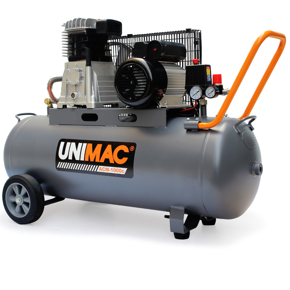 Unimac 100L Belt-Drive Air Compressor 2.6kW 370L/min 1 Unimac 100L Belt-Drive Air Compressor 2.6kW 370L/min