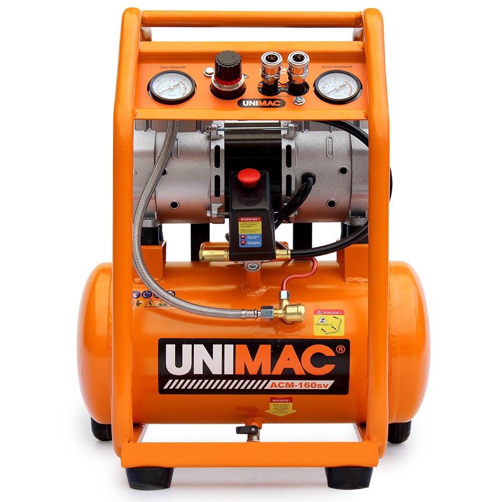 Unimac 16L Oil-Free Air Compressor 116PSI with Wheels 1 Unimac 16L Oil-Free Air Compressor 116PSI with Wheels