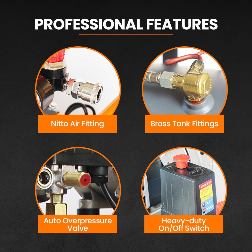 UNIMAC 25L 1.5HP Silent Oil-Free Electric Air Compressor, Portable 5 UNIMAC 25L 1.5HP Silent Oil-Free Electric Air Compressor, Portable - Image 5