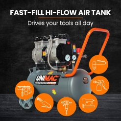 UNIMAC 25L 1.5HP Silent Oil-Free Electric Air Compressor, Portable 14 V219 TOLACMUM2C5FA 202507071132 05