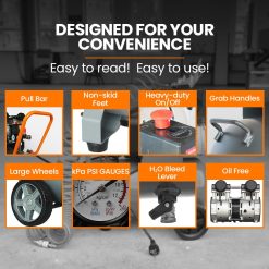 UNIMAC 25L 1.5HP Silent Oil-Free Electric Air Compressor, Portable 15 V219 TOLACMUM2C5FA 202507071132 06