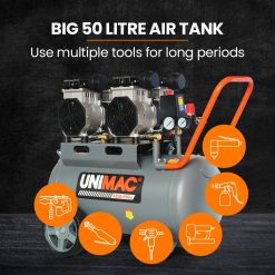 UNIMAC ACM-500s 50L Oil-Free Air Compressor 3.0HP 14 V219 TOLACMUM5C0FA 202507071133 05