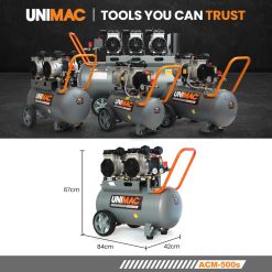 UNIMAC ACM-500s 50L Oil-Free Air Compressor 3.0HP 17 V219 TOLACMUM5C0FA 202507071133 08