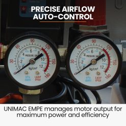 Unimac 2HP 50L Silent Oil-Free Portable Electric Air Compressor, Vertical, for Airtools, Tyre Inflation 12 V219 TOLACMUM5CFVA 225401 04