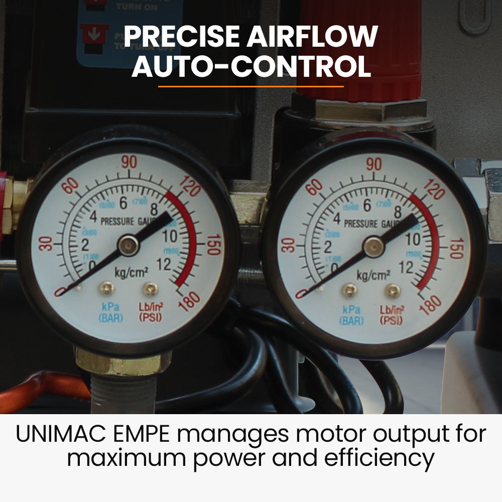 Unimac 2HP 50L Silent Oil-Free Portable Electric Air Compressor, Vertical, for Airtools, Tyre Inflation 5 Unimac 2HP 50L Silent Oil-Free Portable Electric Air Compressor, Vertical, for Airtools, Tyre Inflation - Image 5