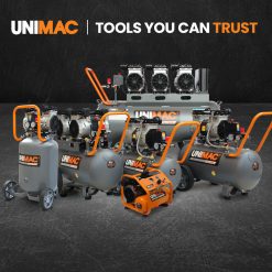 Unimac 2HP 50L Silent Oil-Free Portable Electric Air Compressor, Vertical, for Airtools, Tyre Inflation 15 V219 TOLACMUM5CFVA 225401 08