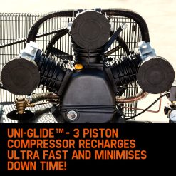 UNIMAC 115PSI 150L 7.5kW Industrial Electric Air Compressor, 20A 415V 3-Phase 15 V219 UMACTL05A 74439 06