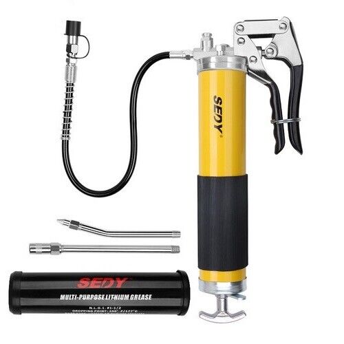 18inch Grease Gun 8000PSI Pistol Grip Flex Hose Heavy Duty Barrel With Cartridge 1 18inch Grease Gun 8000PSI Pistol Grip Flex Hose Heavy Duty Barrel With Cartridge