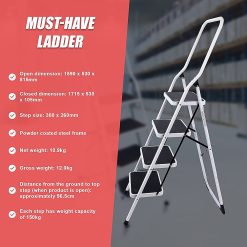 Foldable Non Slip 4 Step Steel Ladder 24 V63 802117 202503241554 11