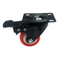 8 x 2" Polyurethane Castor Wheels - Swivel and 4 with brake 16 V63 824101 15969 03