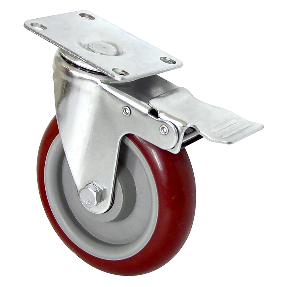 4 X 5" Heavy Duty 400kg Swivel Castor Wheels Trolley Furniture Caster All Brake 4 4 X 5" Heavy Duty 400kg Swivel Castor Wheels Trolley Furniture Caster All Brake - Image 4