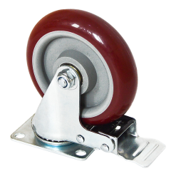 4 X 5" Heavy Duty 400kg Swivel Castor Wheels Trolley Furniture Caster All Brake 18 V63 824111 15970 09