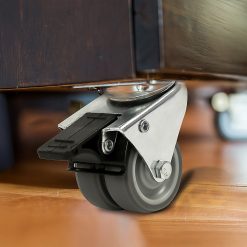 Alternative view of Heavy Duty Swivel Castor Wheels 50mm Rubber With Brake Pack of 4