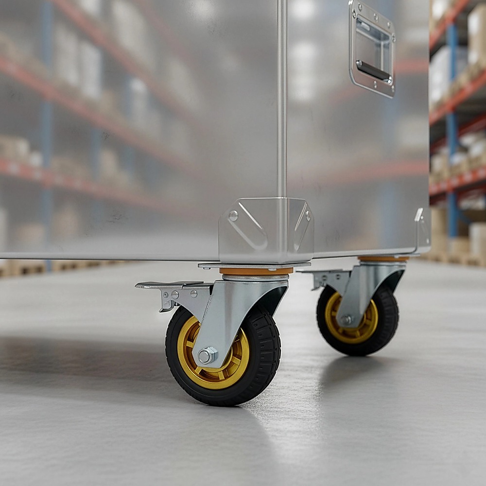 Castor Wheels 4 x 6" 150mm Swivel Silent Caster 2 Brakes 800KG 8 Castor Wheels 4 x 6" 150mm Swivel Silent Caster 2 Brakes 800KG - Image 8